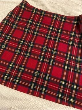 Women's Red Plaid Skirt